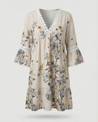 Damen Minikleid A-Linie floral