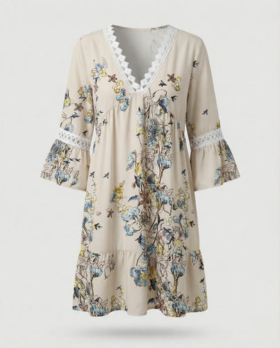 Damen Minikleid A-Linie floral