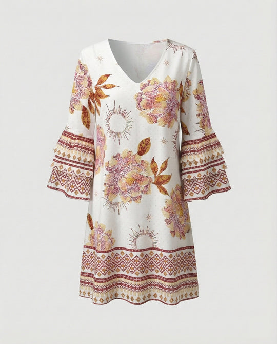 Damen Minikleid floral Sommer