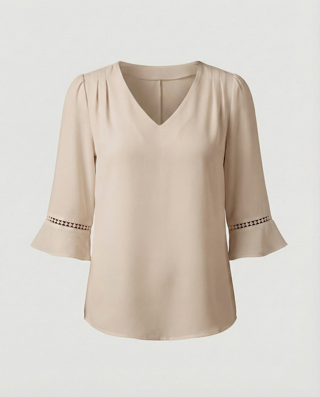 Damen Blusentop Damen V-Ausschnitt Crêpe