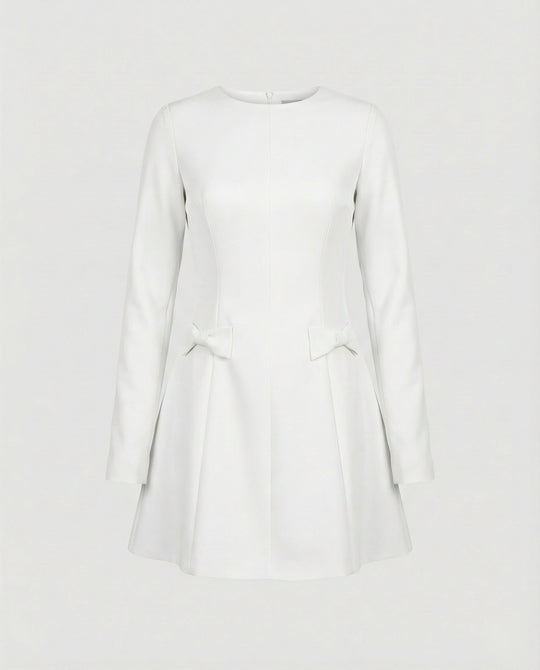Damen A-Linie Minikleid aus Crepe