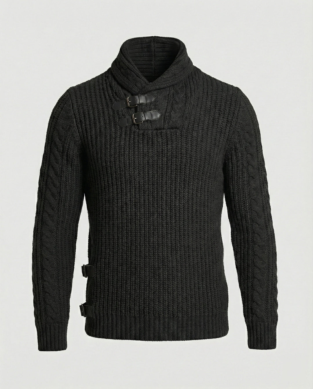 Stylischer Asymmetrischer Strickpullover Herren
