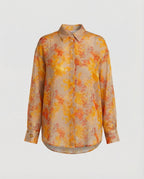 Leichte Hemdbluse Damen Aquarell Blumen