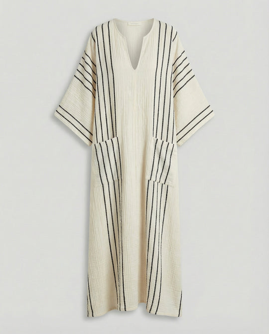 Leinen Kaftan Maxikleid Damen