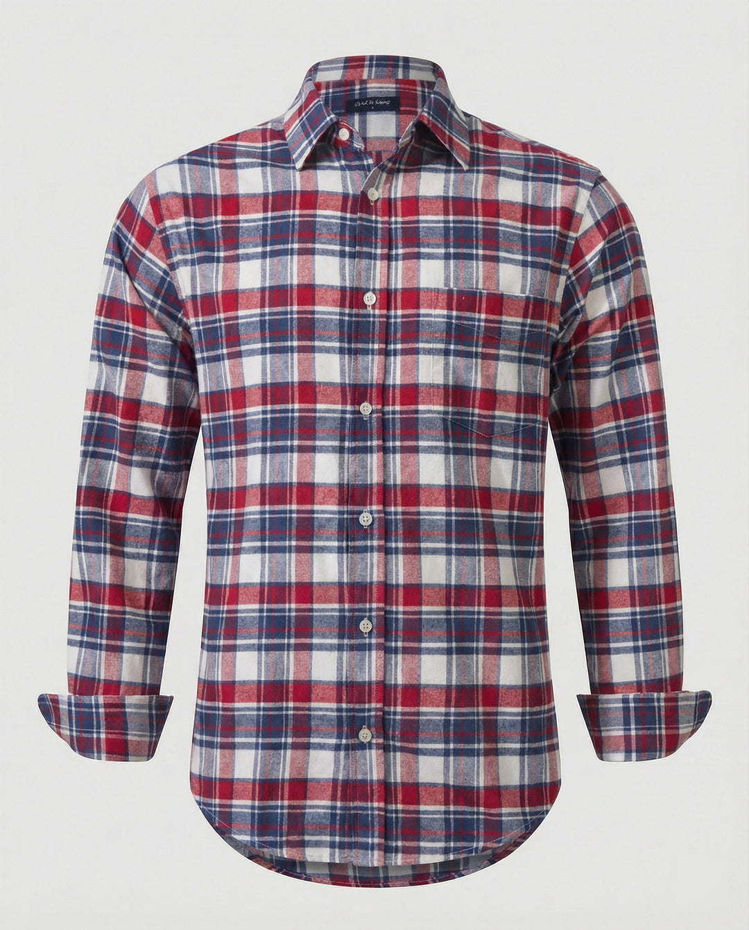 Herren Flanell Langarmhemd Kariert
