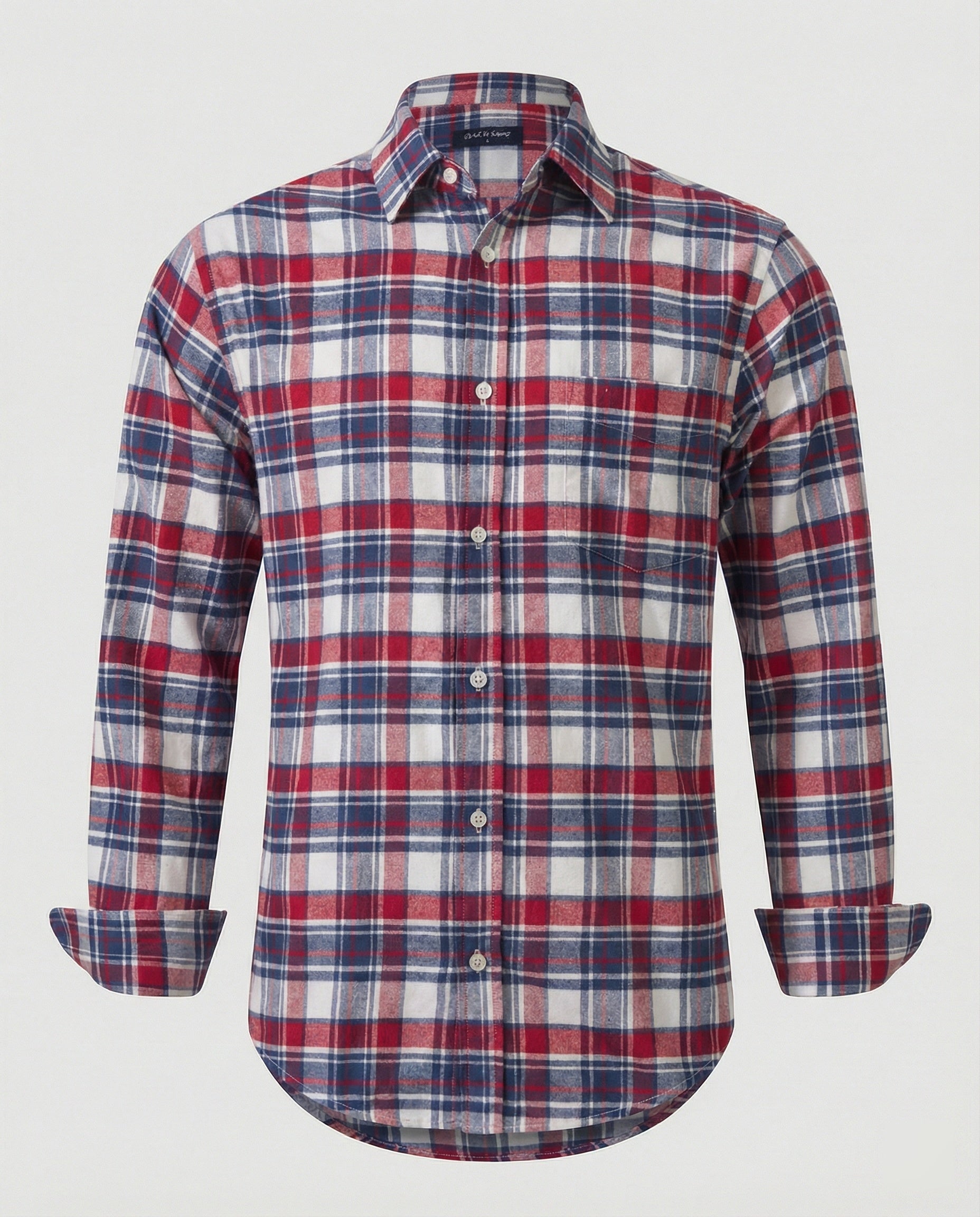 Herren Flanell Langarmhemd Kariert