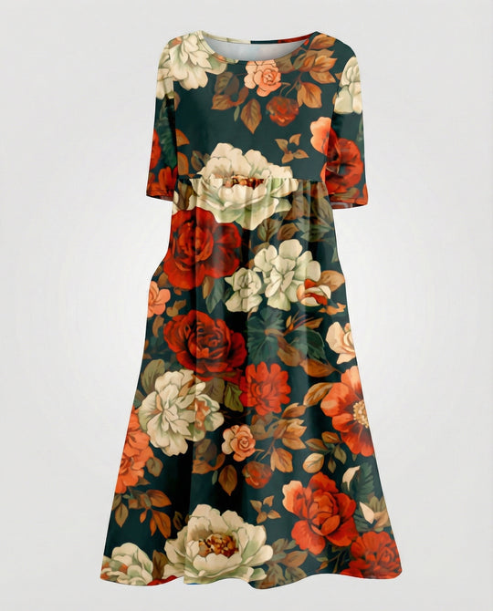 Damen Maxikleid A-Linie fließend