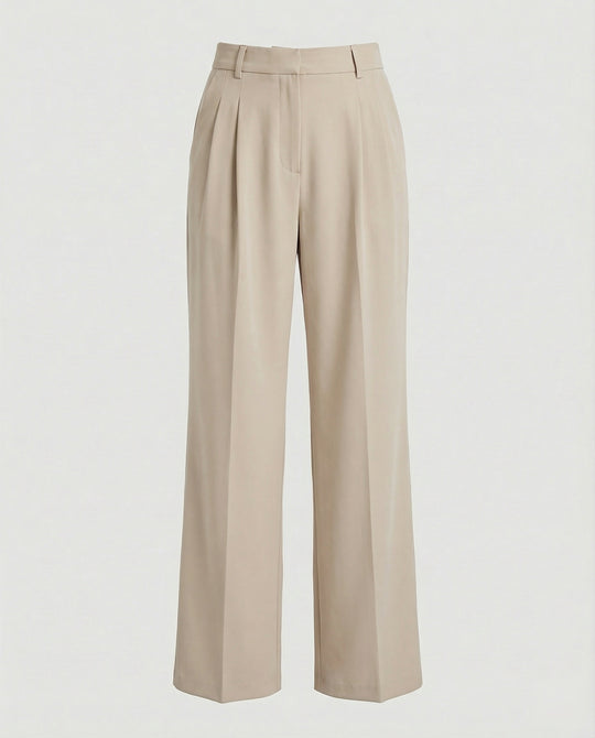 Damen Hochtaillierte Weite Hose