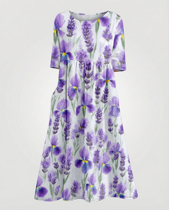 Damen Maxikleid A-Linie fließend