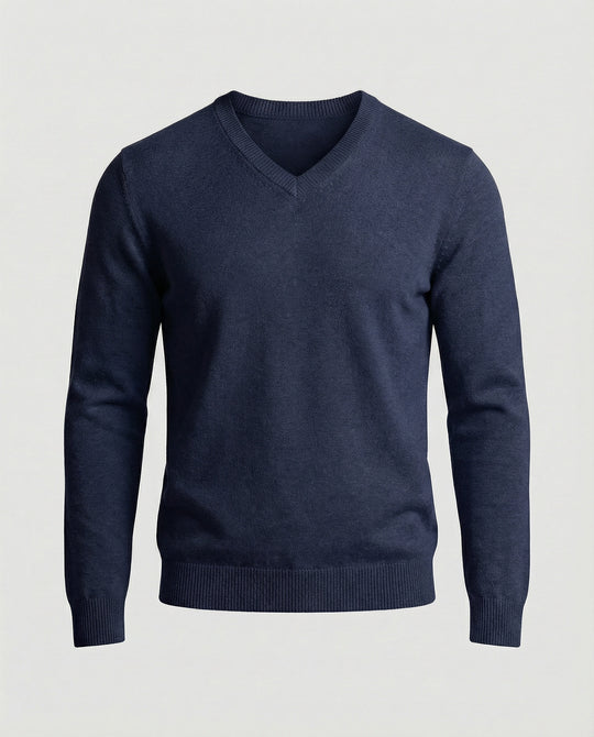 Herren V-Ausschnitt Feinstrickpullover R&B