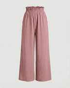 Damen Culotte-Hosen mit weitem Bein und elastischem Bund R&B