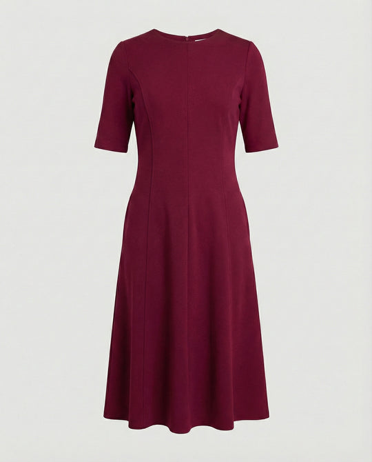 Damen Midikleid elegant Halbarm
