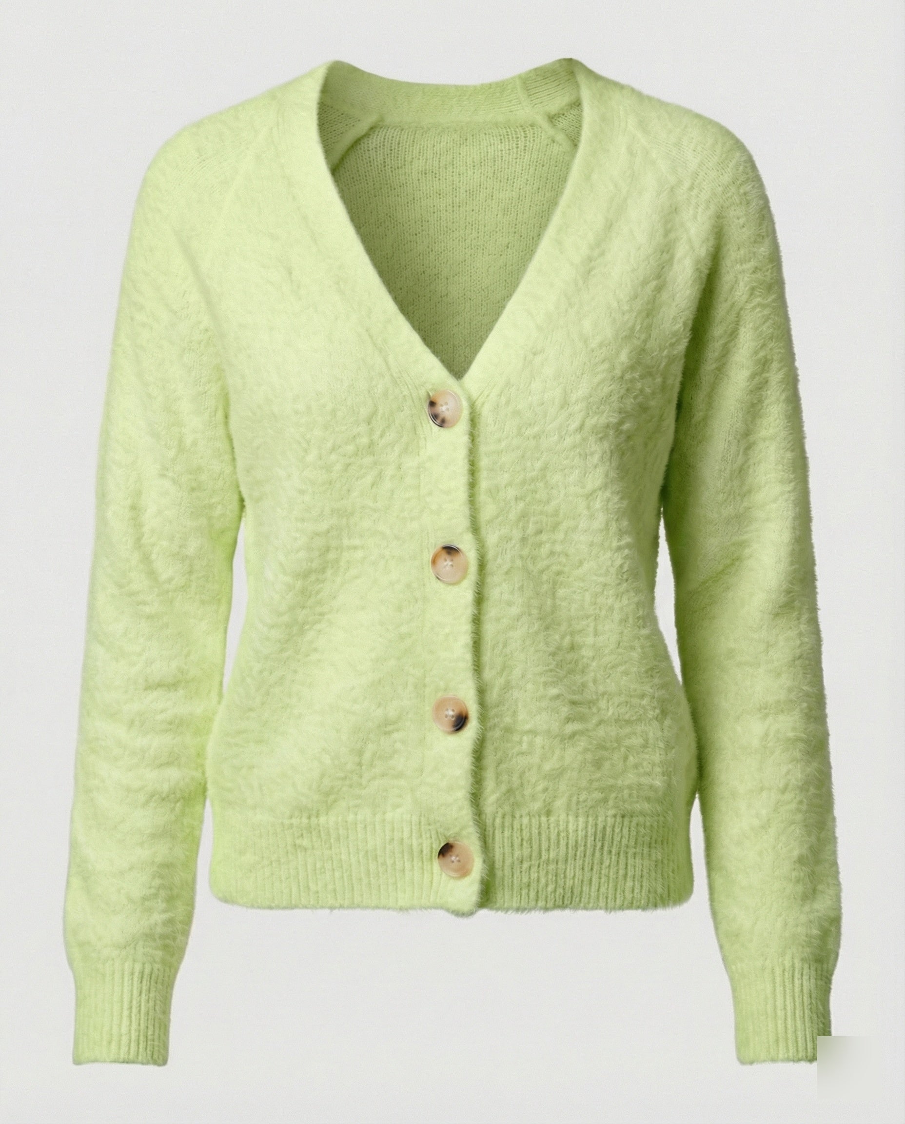 Damen Strickcardigan kuschelig mit dekorativen Knöpfen