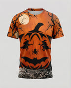 Kurzarmshirt Totenkopf Print Damen