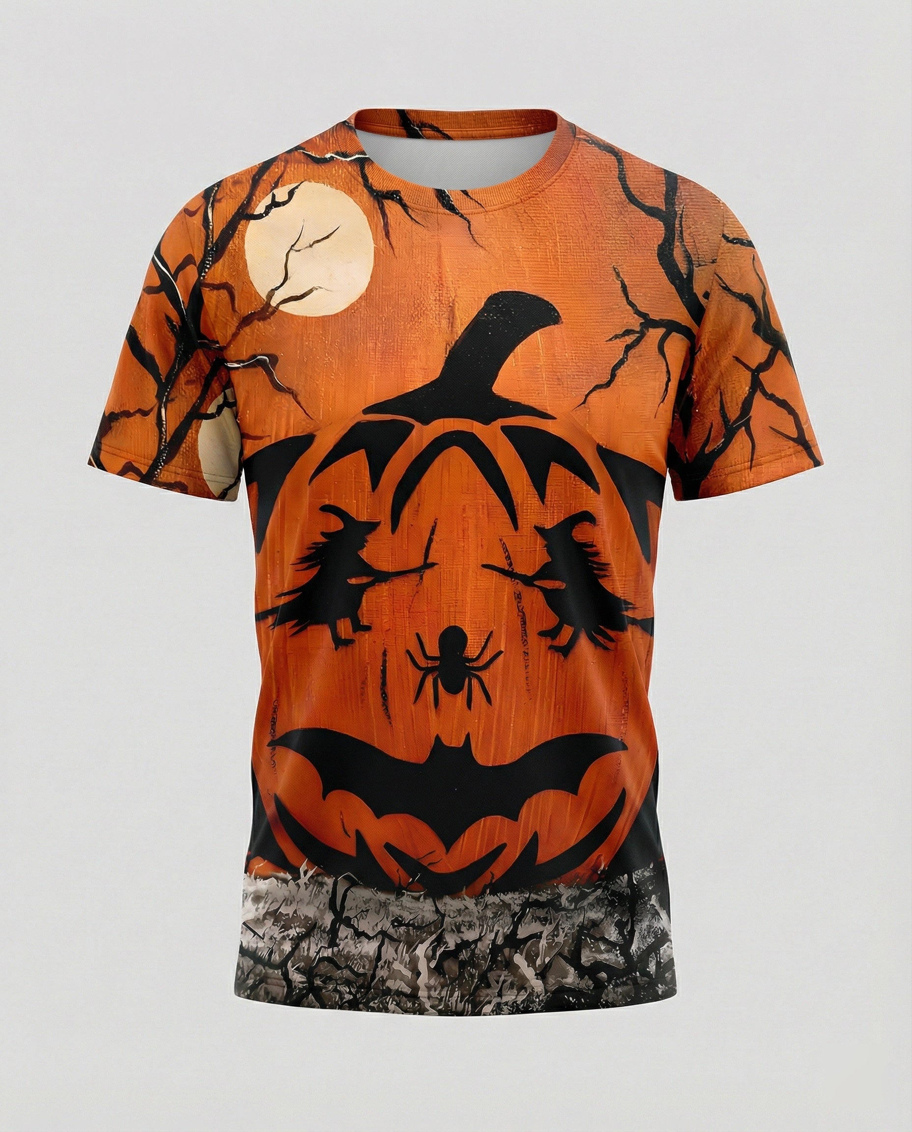 Kurzarmshirt Totenkopf Print Damen