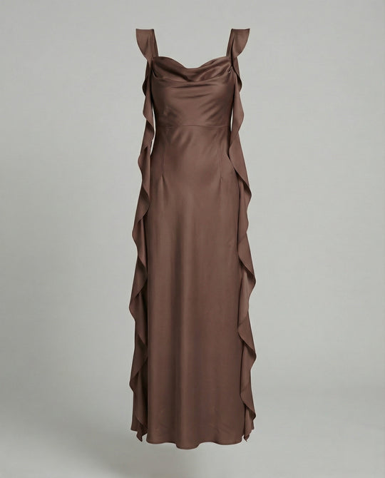 Abendkleid Elegant Mit Drapiertem Dekolleté Damen