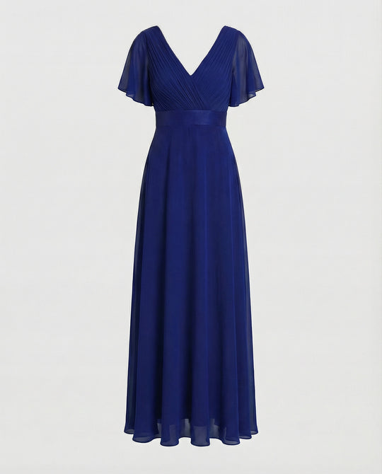 Damen Abendkleid lang Chiffon elegant