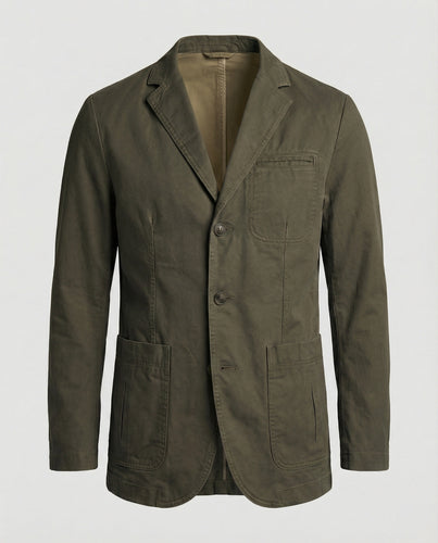 Herren Blazer Herren Baumwolle leger