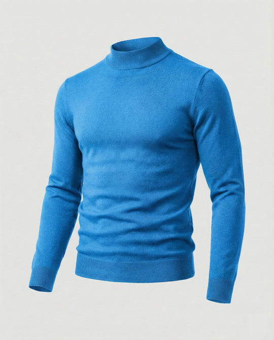Herren eleganter Pullover mit Stehkragen R&B
