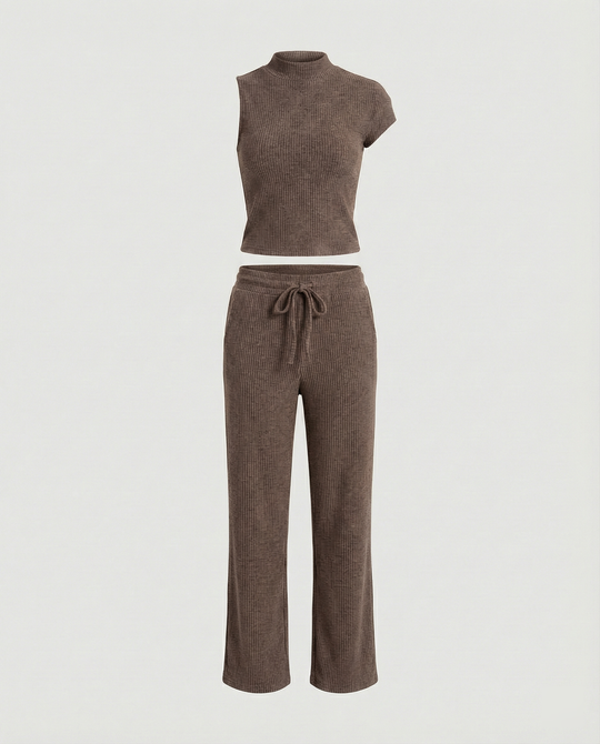 Damen Off-Shoulder Jumpsuit mit elastischem Bund und lässigem Schnitt R&B