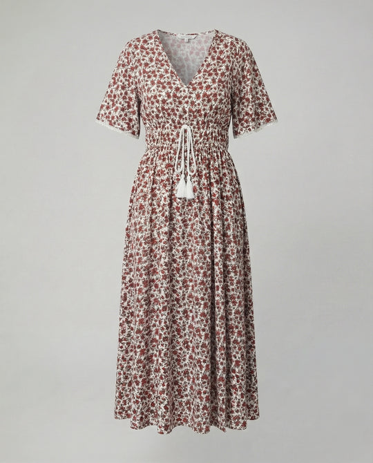 Damen Maxikleid mit floralen Akzenten