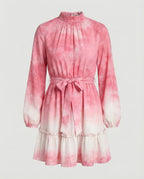 Damen Freizeitkleid Mini mit Volant