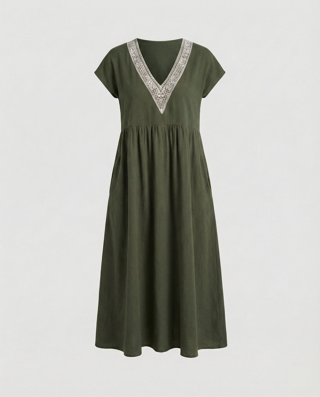 Damen Midikleid Sommer Spitze