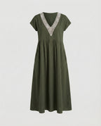Damen Midikleid Sommer Spitze