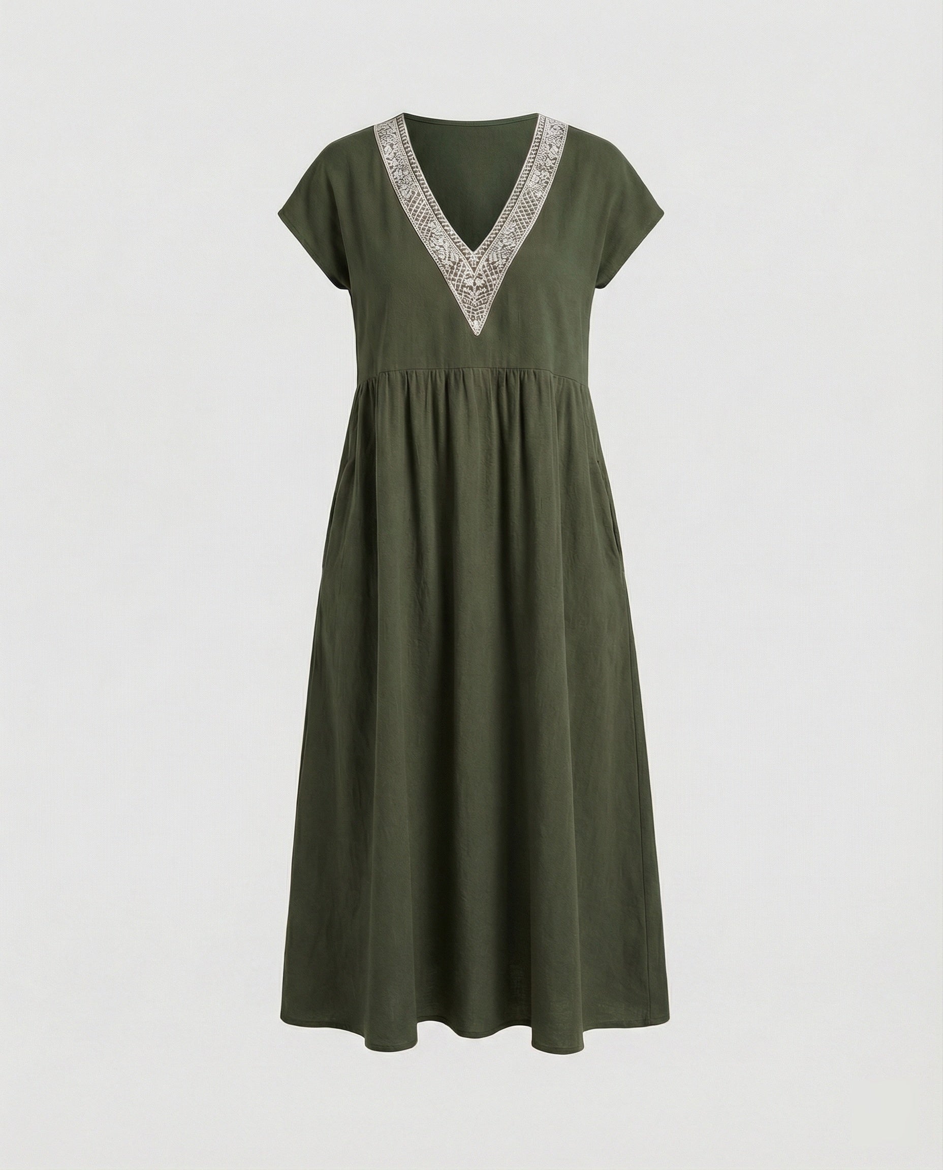 Damen Midikleid Sommer Spitze