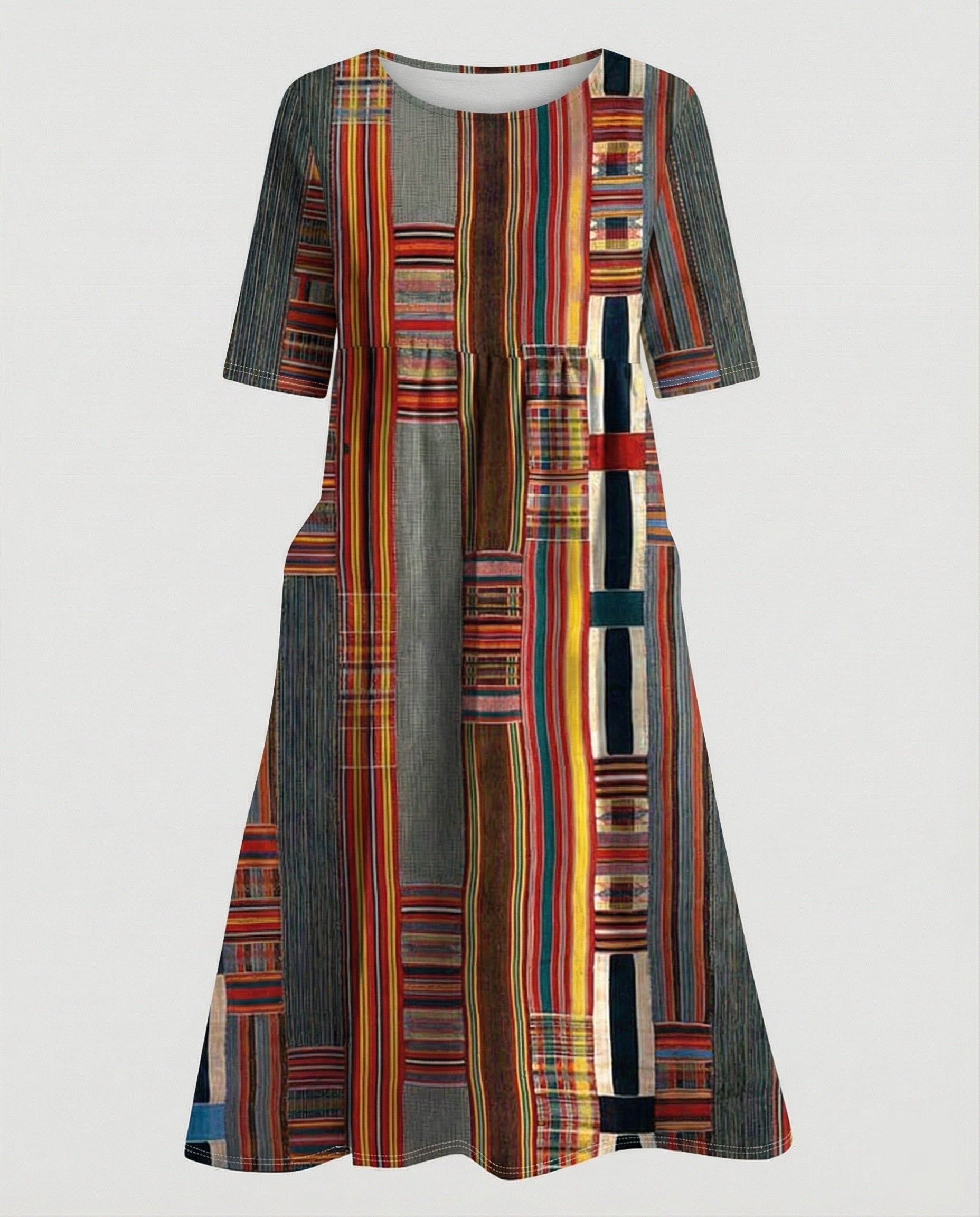 Damen Maxikleid mit Taschen luftig