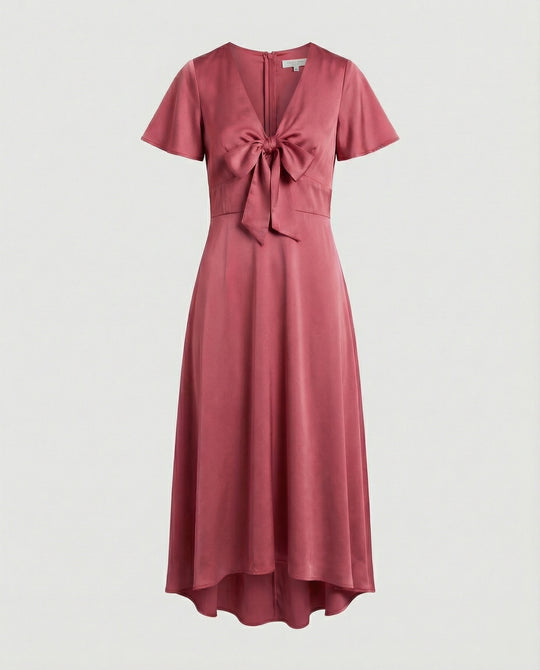 Damen Midikleid elegant Wickeloptik