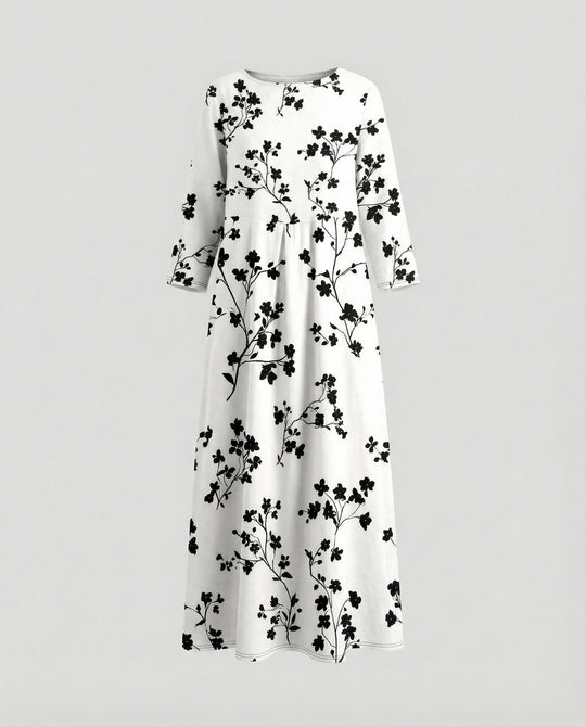 Damen Maxikleid floral mit Taschen