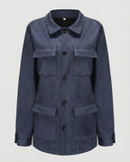 Damen Utility-Jacke aus Veloursleder