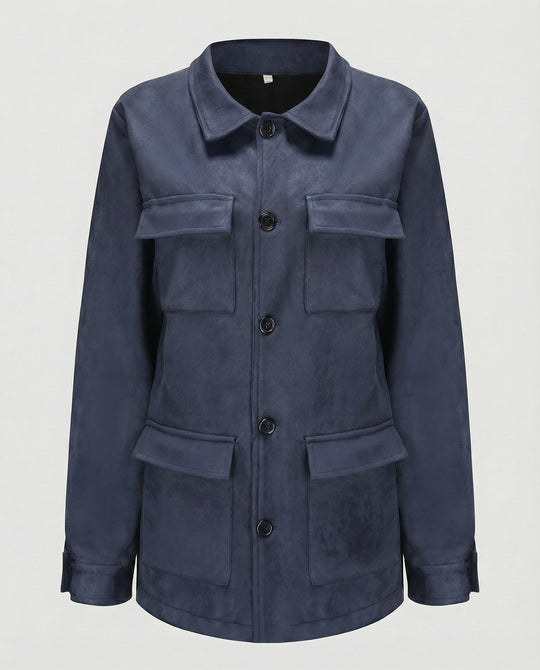 Damen Utility-Jacke aus Veloursleder