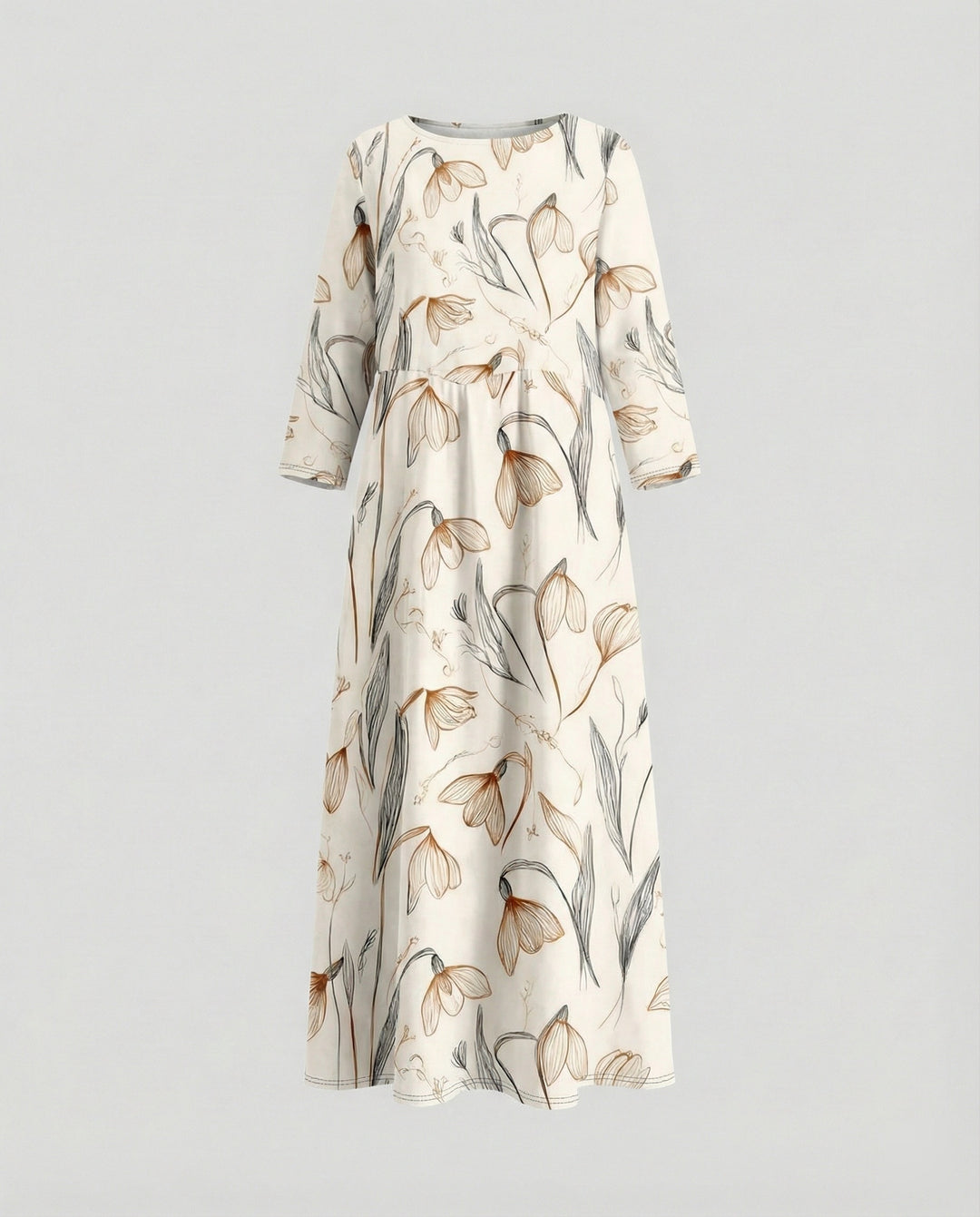Damen Maxikleid floral mit Taschen