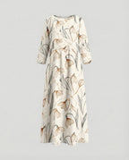 Damen Maxikleid floral mit Taschen