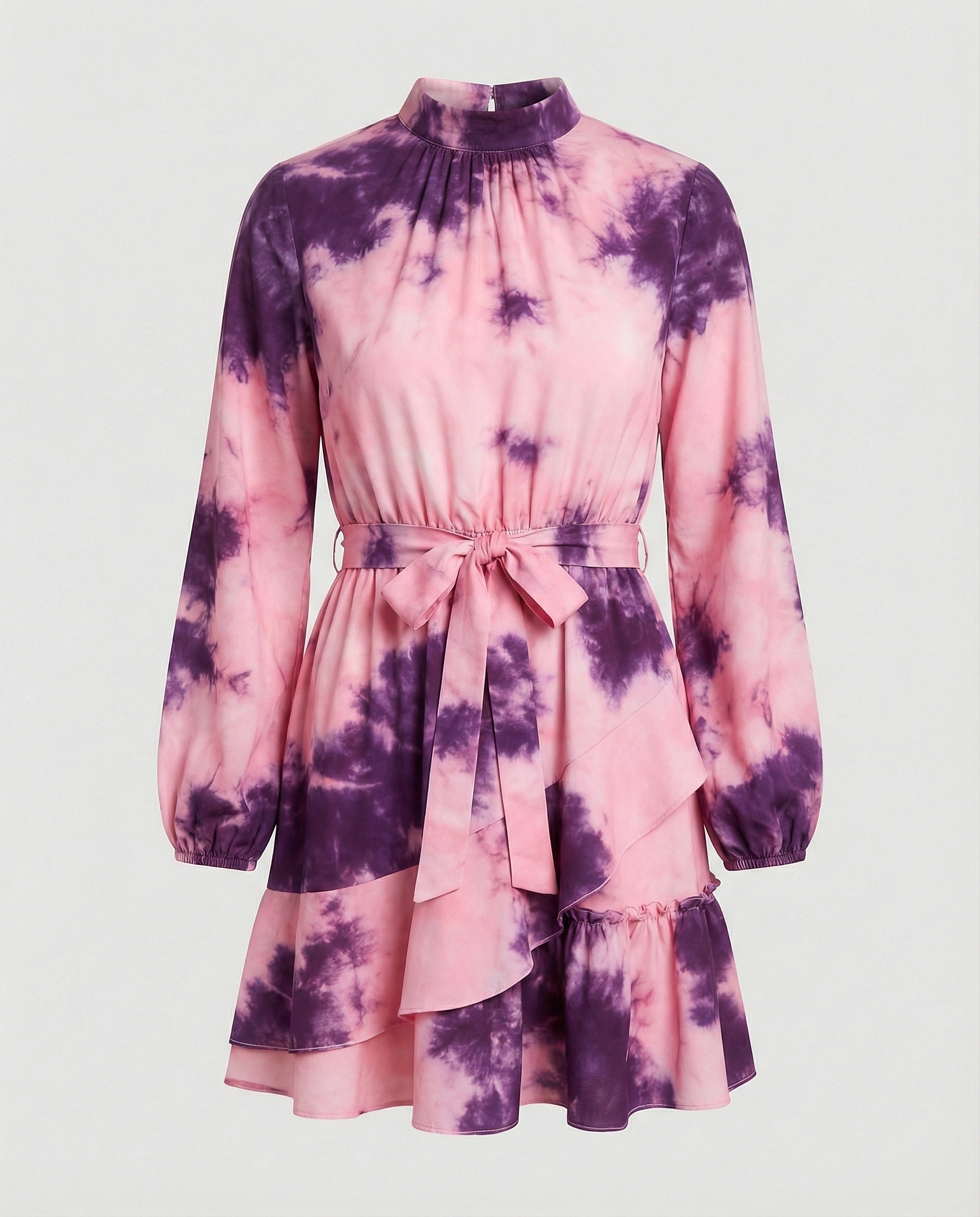 Damen Freizeitkleid Mini mit Volant