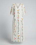 Boho Maxikleid Damen Kordelzug
