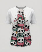 Kurzarmshirt Totenkopf Print Damen