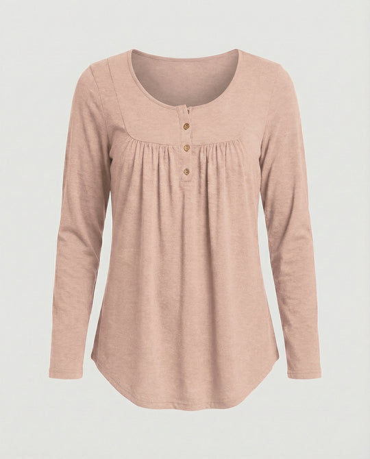 Damen Tunika Damen Langarm Henley