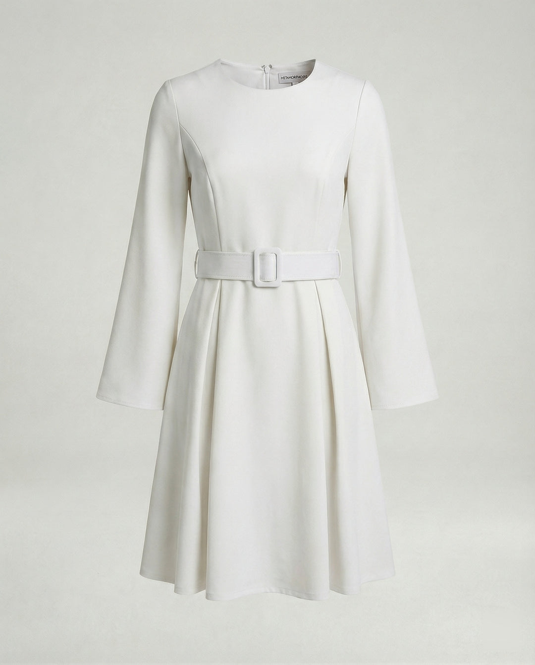 Midikleid Mit Glockenärmeln Tailliert Damen