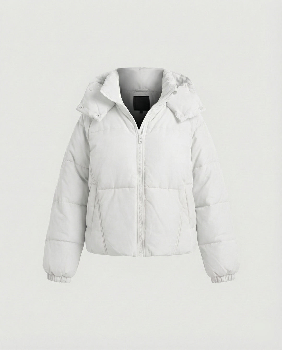 Steppjacke Damen modisch mit abnehmbarer Kapuze und Taschen