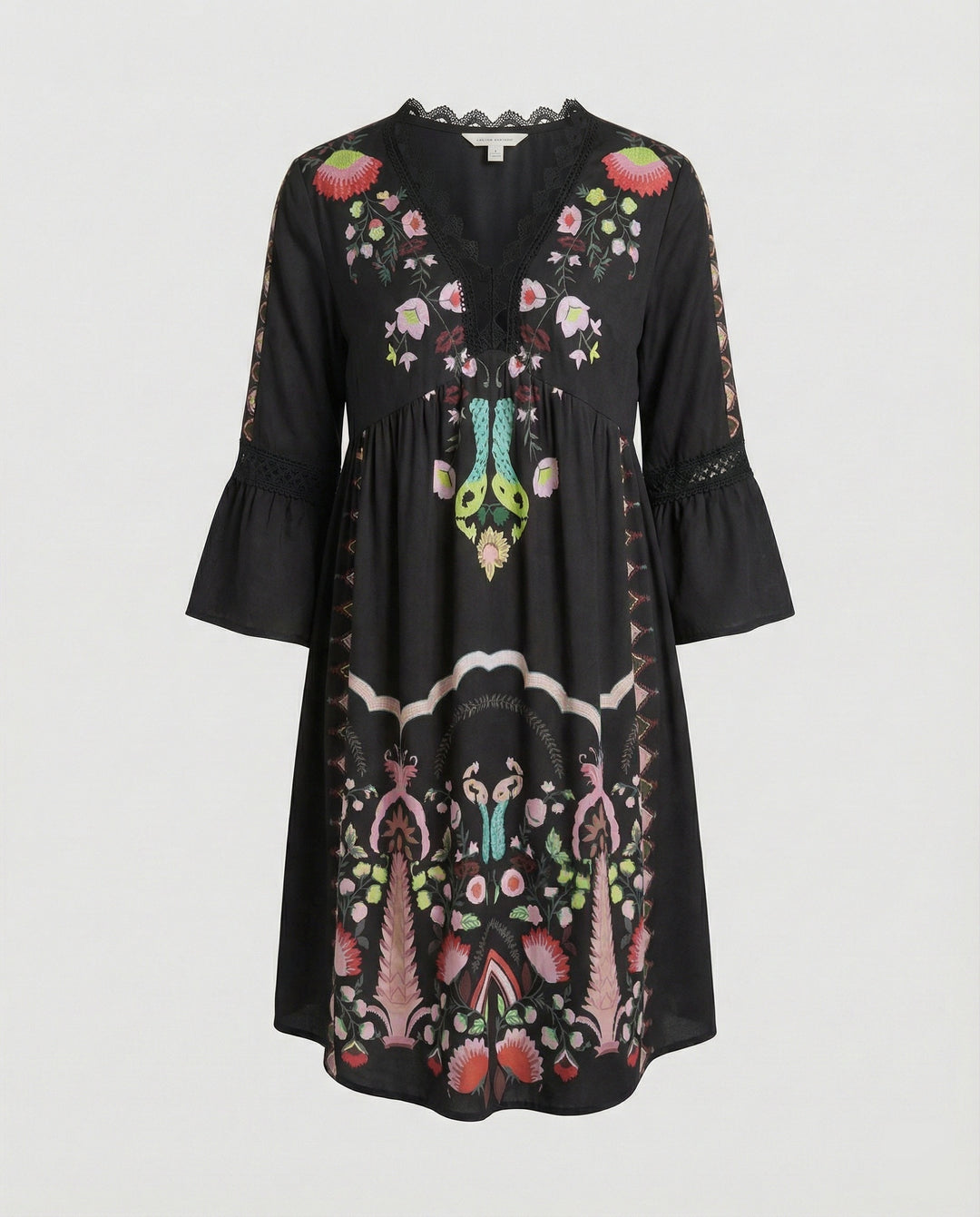 Boho Blumenkleid Damen A-Linie