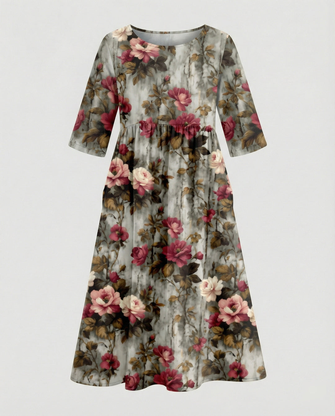 Damen Maxikleid A-Linie fließend