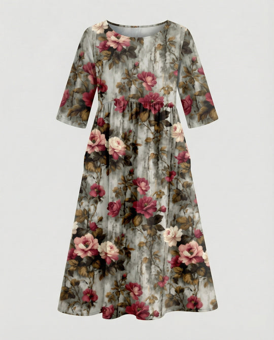 Damen Maxikleid A-Linie fließend