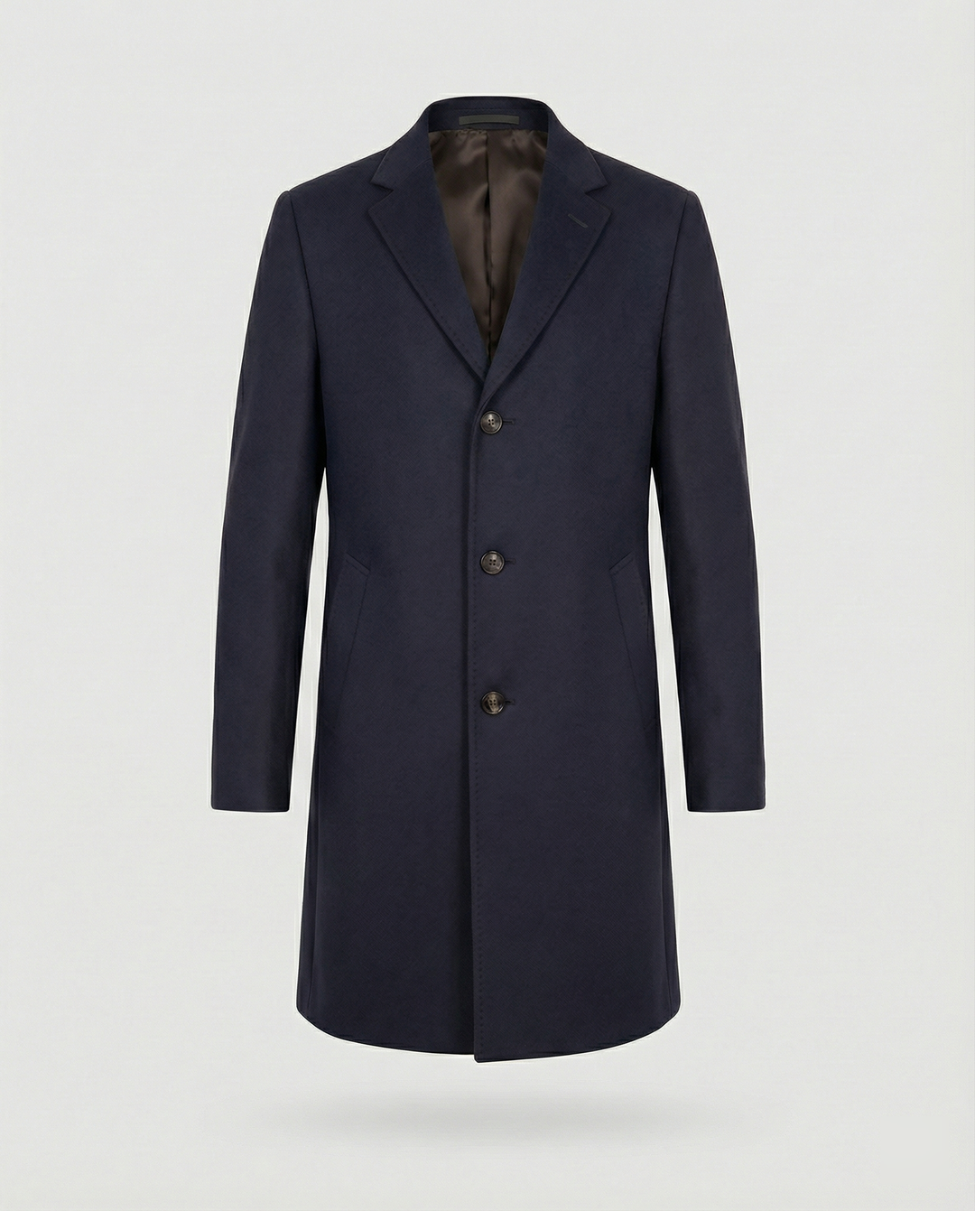 Herren eleganter Wollmantel mit klassischem Revers und praktischen Taschen R&B