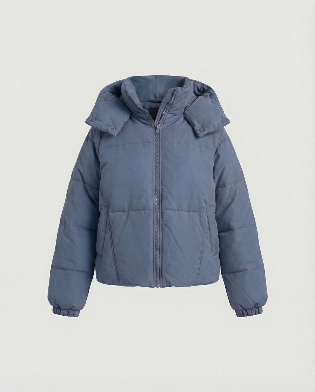 Steppjacke Damen modisch mit abnehmbarer Kapuze und Taschen