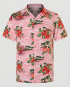 Kurzarm Hawaiihemd Herren Palmenprint