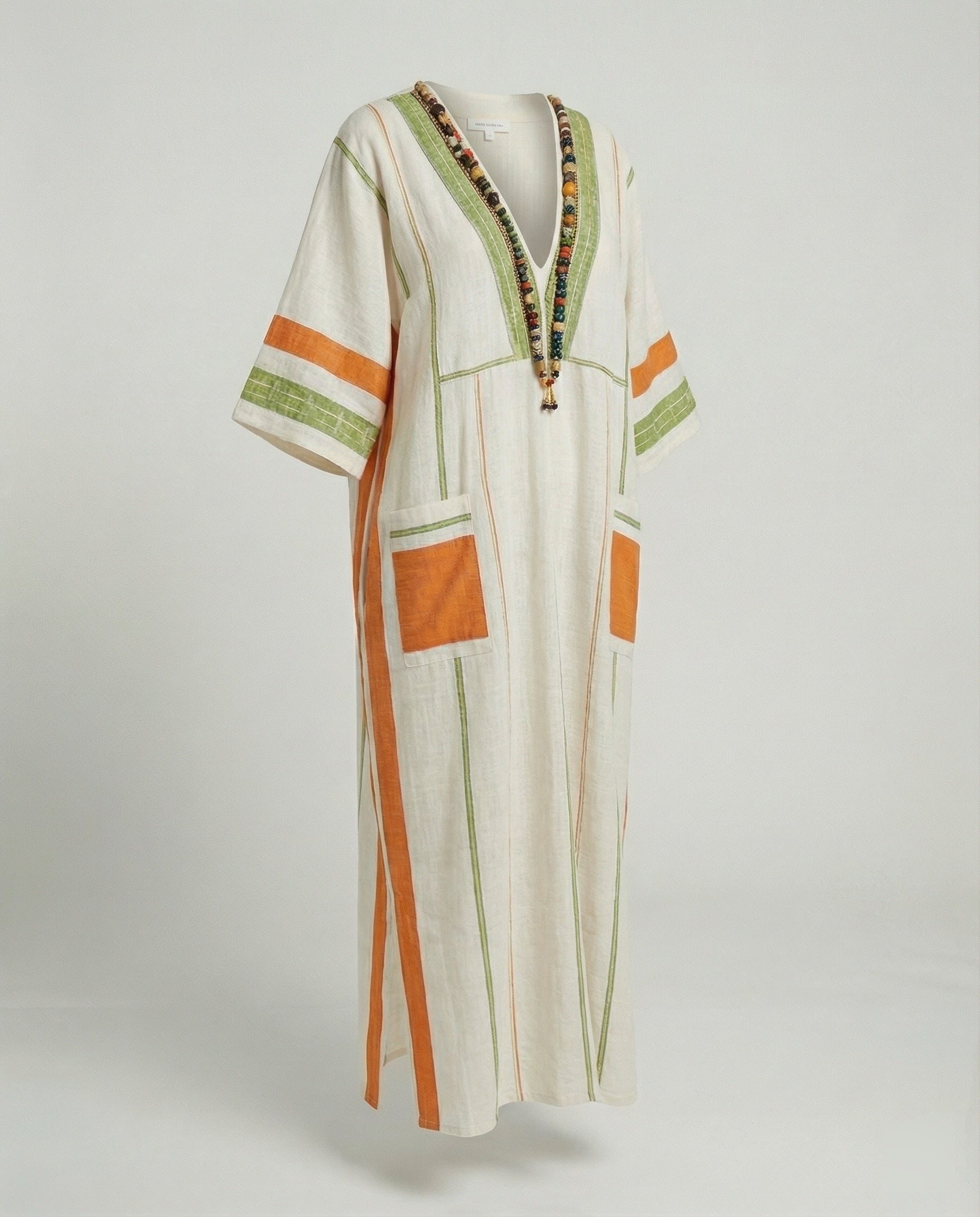 Leinen Kaftan Maxikleid Damen