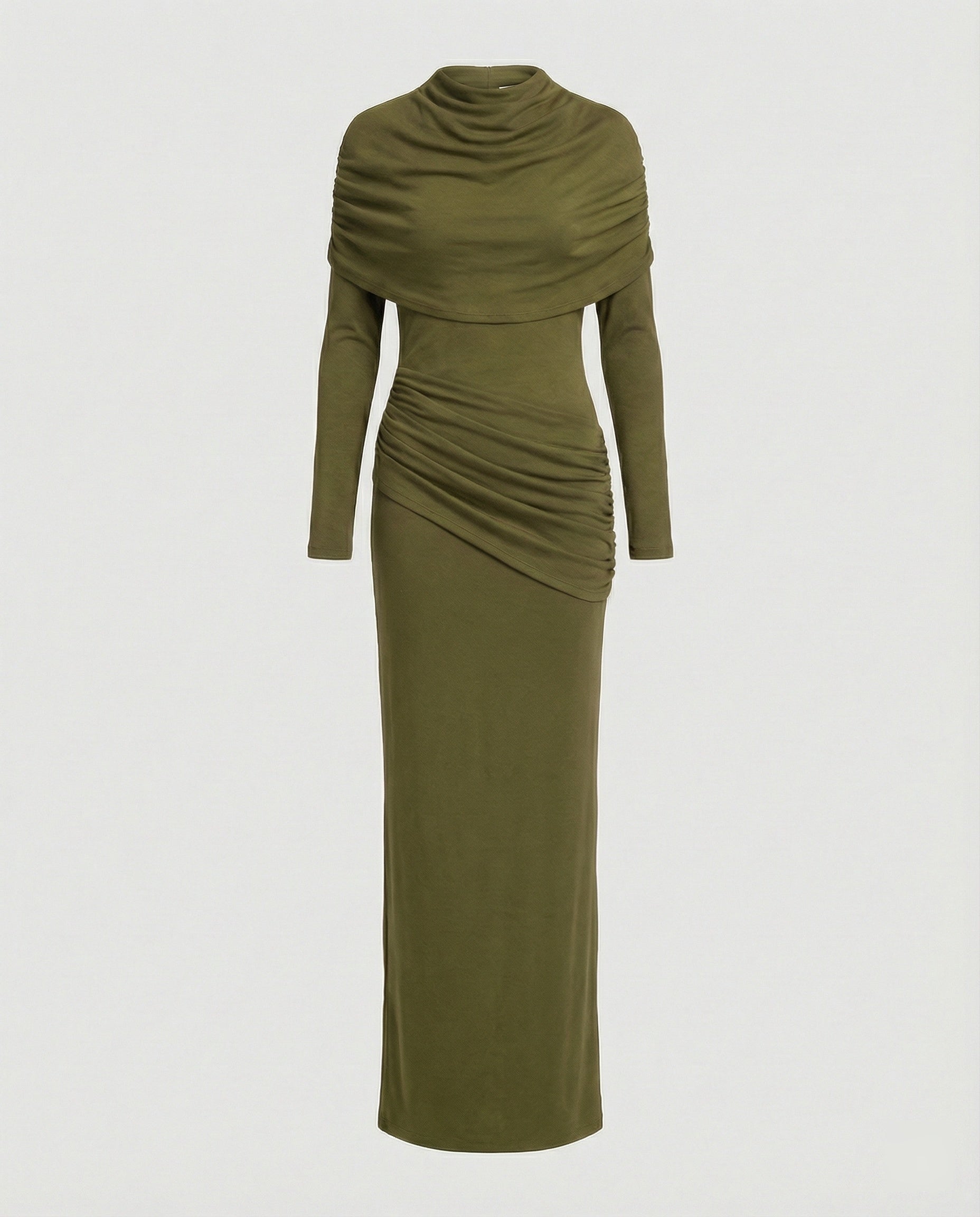 Damen Maxikleid mit Drapierung